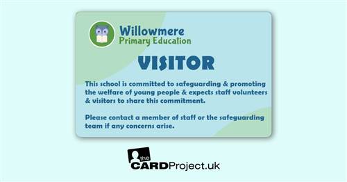 Primary School Visitor Card Owl Gradient